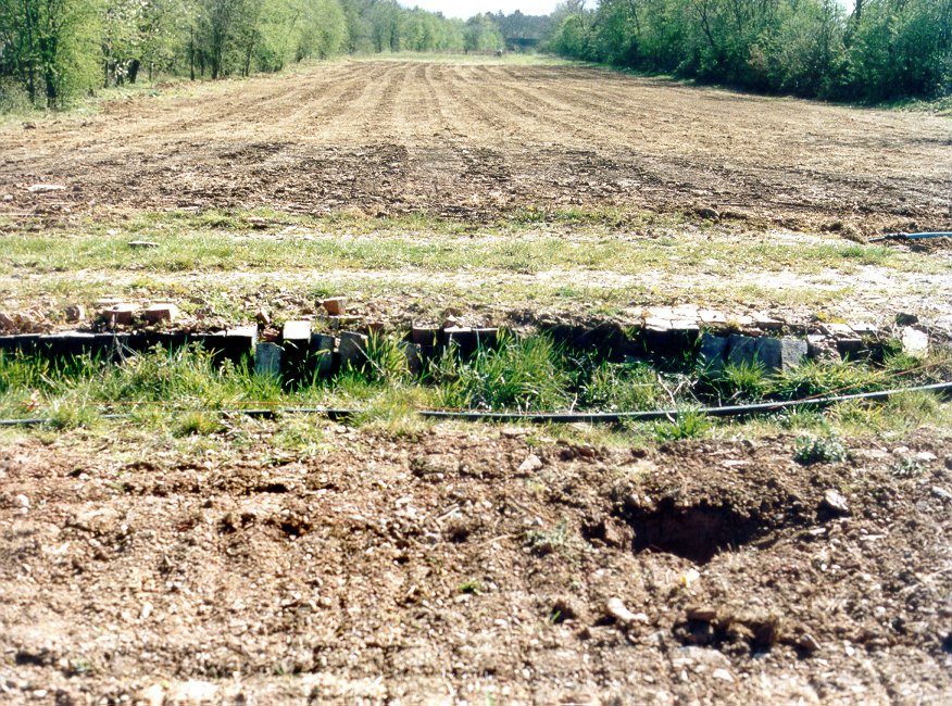 Bridge 408 - remains of parapet wall.